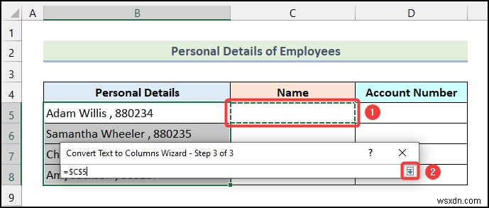 วิธีใช้คุณลักษณะข้อความเป็นคอลัมน์พร้อม Carriage Return ใน Excel