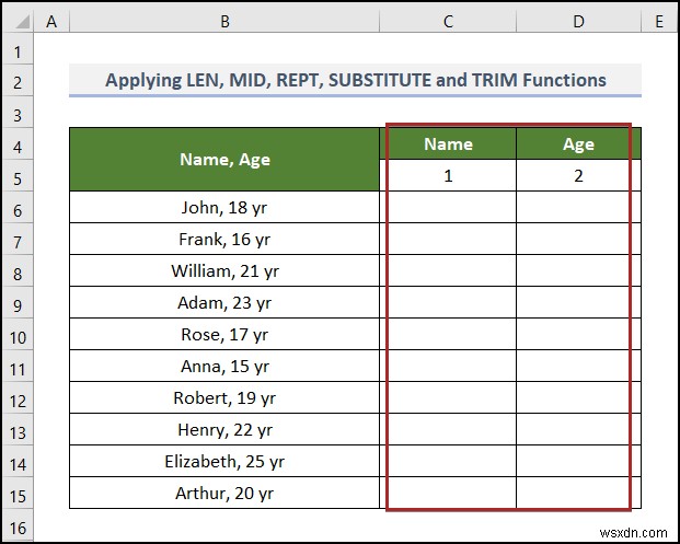 วิธีการแปลงข้อความเป็นคอลัมน์โดยไม่ต้องเขียนทับใน Excel