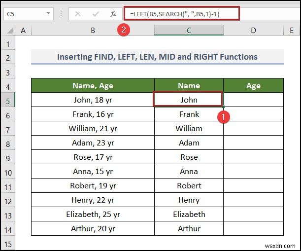 วิธีการแปลงข้อความเป็นคอลัมน์โดยไม่ต้องเขียนทับใน Excel