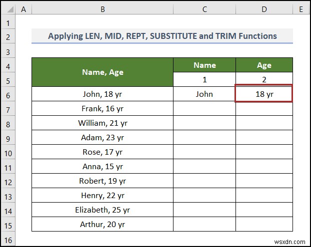 วิธีการแปลงข้อความเป็นคอลัมน์โดยไม่ต้องเขียนทับใน Excel