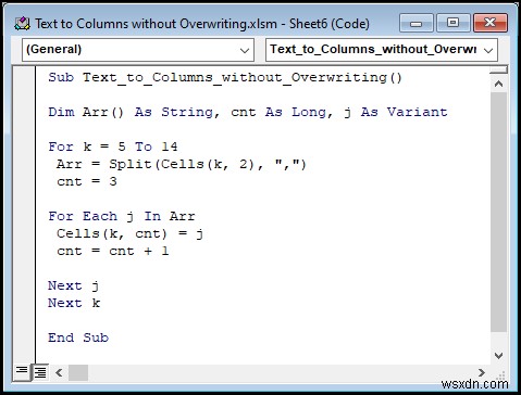 วิธีการแปลงข้อความเป็นคอลัมน์โดยไม่ต้องเขียนทับใน Excel