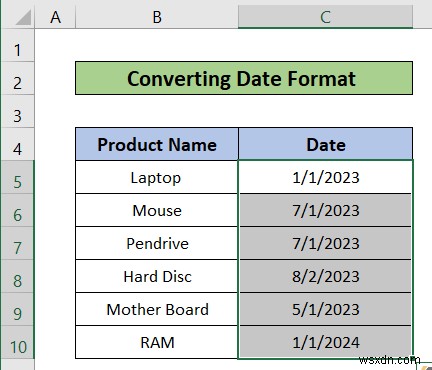 วิธีใช้ข้อความเป็นคอลัมน์ใน Excel สำหรับวันที่ (ด้วยขั้นตอนง่ายๆ)