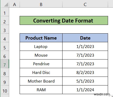 วิธีใช้ข้อความเป็นคอลัมน์ใน Excel สำหรับวันที่ (ด้วยขั้นตอนง่ายๆ)