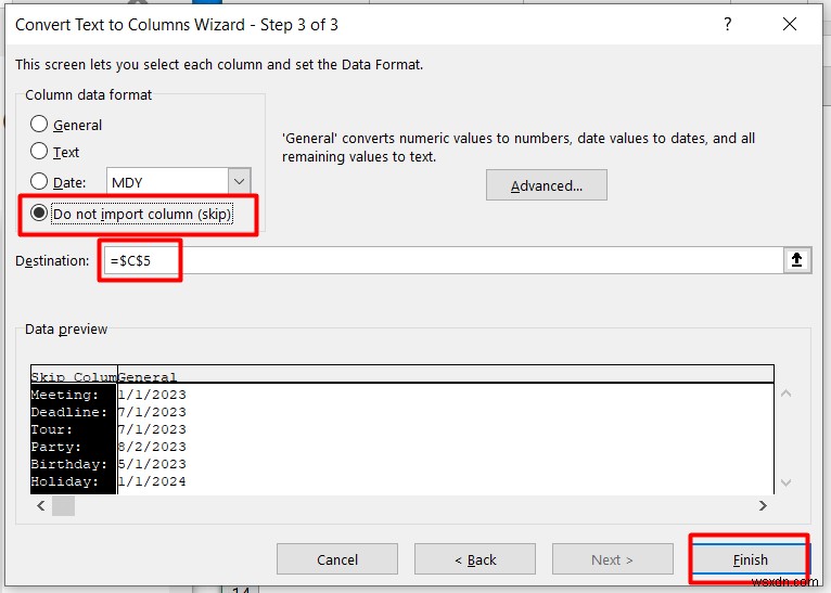 วิธีใช้ข้อความเป็นคอลัมน์ใน Excel สำหรับวันที่ (ด้วยขั้นตอนง่ายๆ)