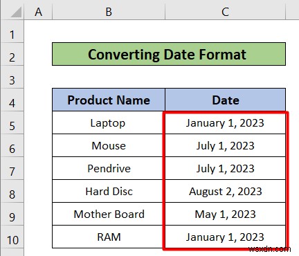 วิธีใช้ข้อความเป็นคอลัมน์ใน Excel สำหรับวันที่ (ด้วยขั้นตอนง่ายๆ)