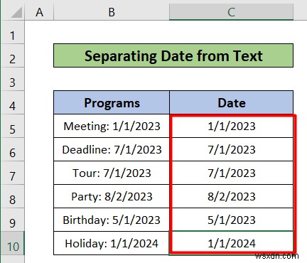 วิธีใช้ข้อความเป็นคอลัมน์ใน Excel สำหรับวันที่ (ด้วยขั้นตอนง่ายๆ)