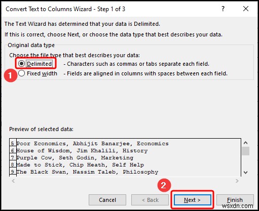 วิธีการแปลงข้อความเป็นคอลัมน์ด้วยตัวคั่นหลายตัวใน Excel