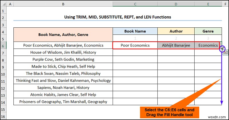 วิธีการแปลงข้อความเป็นคอลัมน์ด้วยตัวคั่นหลายตัวใน Excel