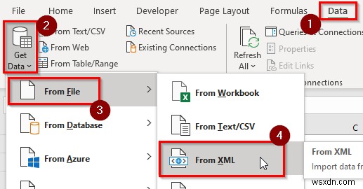 วิธีการแปลง XML เป็นคอลัมน์ใน Excel (4 วิธีที่เหมาะสม)