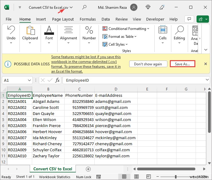 แปลง CSV เป็น Excel โดยอัตโนมัติด้วยขั้นตอนง่ายๆ