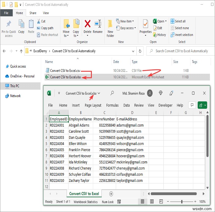 แปลง CSV เป็น Excel โดยอัตโนมัติด้วยขั้นตอนง่ายๆ