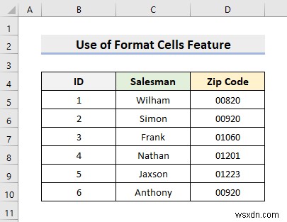 วิธีรักษาค่าศูนย์นำหน้าใน Excel CSV โดยทางโปรแกรม