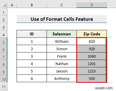 วิธีรักษาค่าศูนย์นำหน้าใน Excel CSV โดยทางโปรแกรม