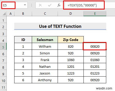 วิธีรักษาค่าศูนย์นำหน้าใน Excel CSV โดยทางโปรแกรม