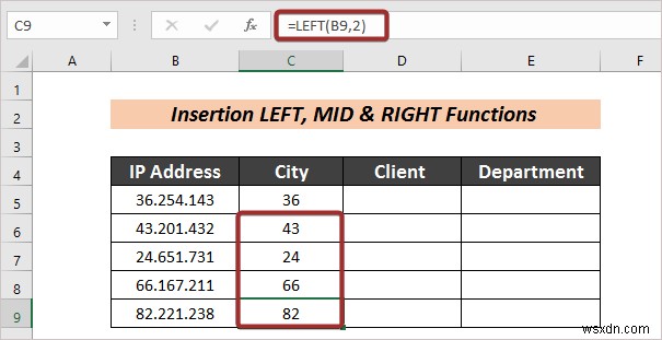 วิธีแยกข้อความเป็นคอลัมน์โดยอัตโนมัติด้วยสูตรใน Excel