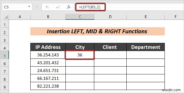 วิธีแยกข้อความเป็นคอลัมน์โดยอัตโนมัติด้วยสูตรใน Excel