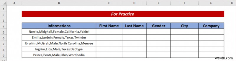 วิธีแยกข้อความเป็นคอลัมน์โดยอัตโนมัติด้วยสูตรใน Excel