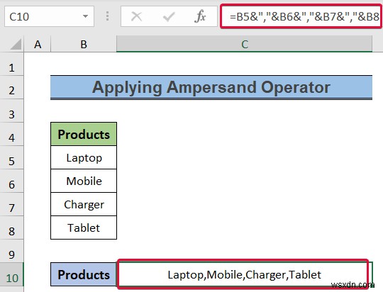 วิธีการแปลงคอลัมน์เป็นข้อความด้วยตัวคั่นใน Excel