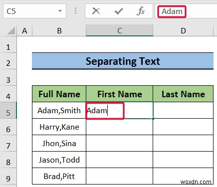 วิธีการแปลงคอลัมน์เป็นข้อความด้วยตัวคั่นใน Excel