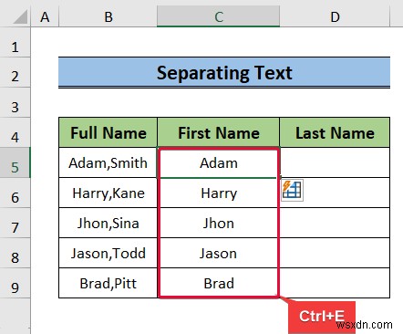 วิธีการแปลงคอลัมน์เป็นข้อความด้วยตัวคั่นใน Excel