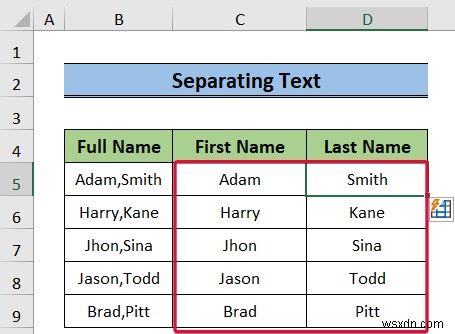 วิธีการแปลงคอลัมน์เป็นข้อความด้วยตัวคั่นใน Excel