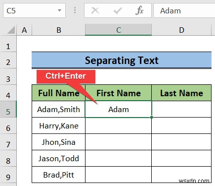 วิธีการแปลงคอลัมน์เป็นข้อความด้วยตัวคั่นใน Excel