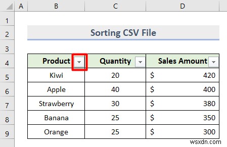 วิธีจัดเรียงไฟล์ CSV ใน Excel (2 วิธีด่วน)