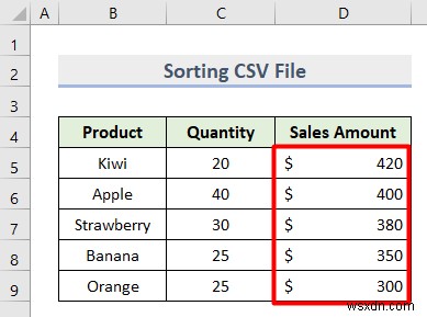 วิธีจัดเรียงไฟล์ CSV ใน Excel (2 วิธีด่วน)