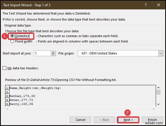 เปิดไฟล์ CSV ใน Excel โดยไม่ต้องจัดรูปแบบ (2 วิธีง่ายๆ)