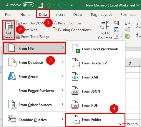 วิธีการรวมไฟล์ CSV หลายไฟล์เป็นสมุดงานเดียวใน Excel