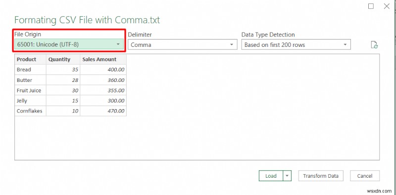 การจัดรูปแบบไฟล์ CSV ใน Excel (มี 2 ตัวอย่าง)