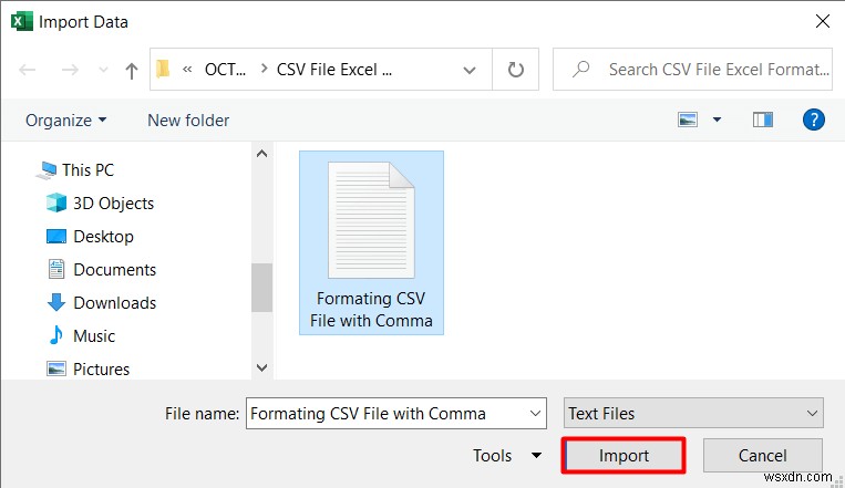 การจัดรูปแบบไฟล์ CSV ใน Excel (มี 2 ตัวอย่าง)