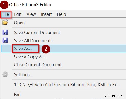 วิธีการเพิ่ม Ribbon แบบกำหนดเองโดยใช้ XML ใน Excel