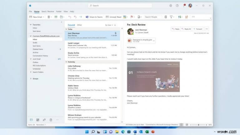 มีรายงานว่าเว็บไคลเอ็นต์ Microsoft Outlook ทั้งหมดในเครื่องเดียวจะเปิดตัวในตัวอย่างใน 1-2 เดือน