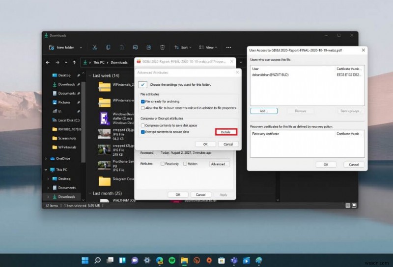 วิธีใส่รหัสผ่านป้องกันไฟล์หรือโฟลเดอร์ใน Windows 11 