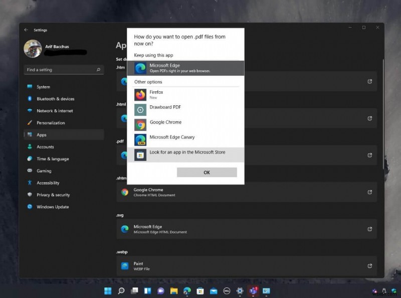 วิธีเปลี่ยนเว็บเบราว์เซอร์เริ่มต้นใน Windows 11 