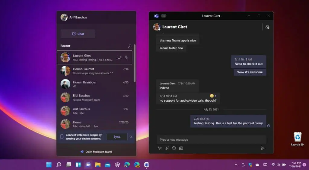 แอพแชทใหม่ของ Windows 11 แสดงให้เห็นถึงความทะเยอทะยานของ Teams for Life ที่ยิ่งใหญ่ของ Microsoft