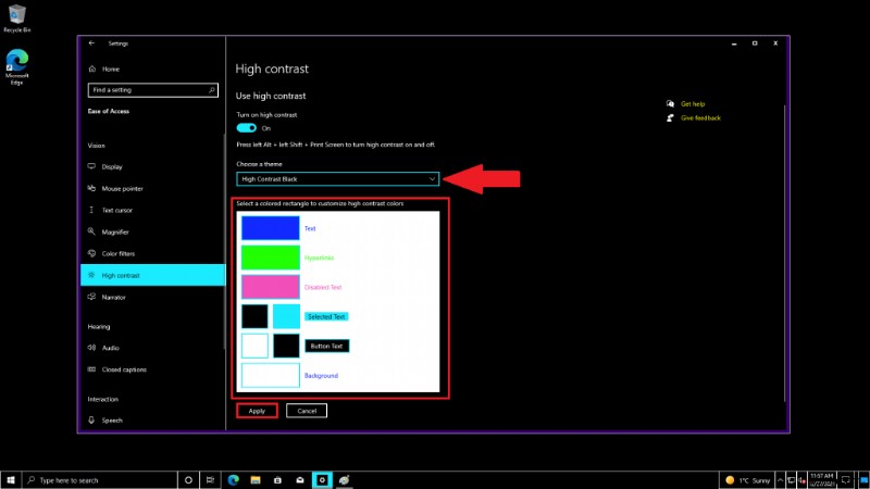 วิธีเปิดใช้งาน ปิดใช้งาน และสร้างธีมคอนทราสต์สูงแบบกำหนดเองใน Windows 10 และ Windows 11