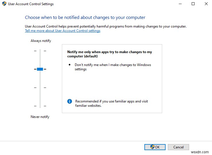 วิธีปิดการใช้งานการควบคุมบัญชีผู้ใช้ (UAC) อย่างสมบูรณ์ใน Windows 10