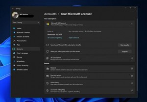มกราคม Windows 11 ทางเลือกของการอัปเดตเพิ่มแผงบัญชี Microsoft ในแอปการตั้งค่า