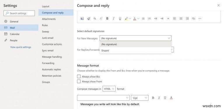 วิธีการเพิ่มลายเซ็นอีเมลใน Outlook