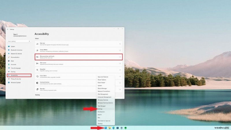 วิธีการเปลี่ยนสีเคอร์เซอร์ของเมาส์ใน Windows 11