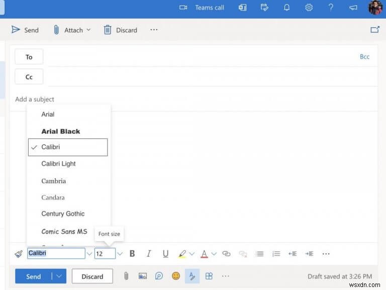 วิธีเปลี่ยนแบบอักษรใน Outlook