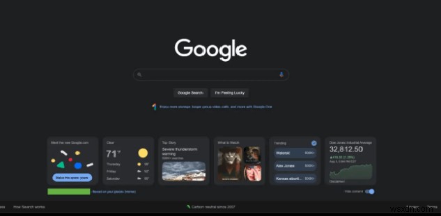 หน้าแรกใหม่ของ Google เปิดให้ใช้งานสำหรับผู้ใช้ที่มีวิดเจ็ตคล้าย Windows 11 ในช่องค้นหา