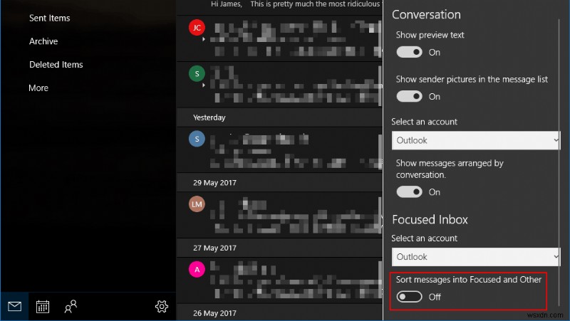 วิธีปิดการใช้งาน Outlooks Focused Inbox