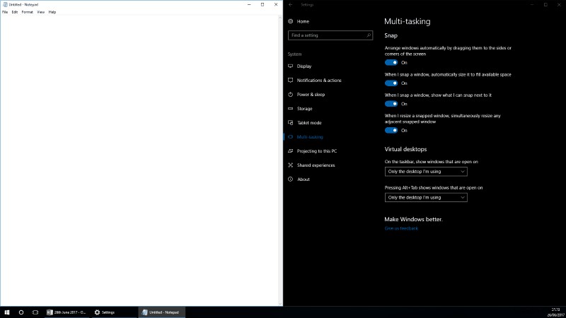 วิธีสแน็ปแอปไปที่หน้าจอใน Windows 10