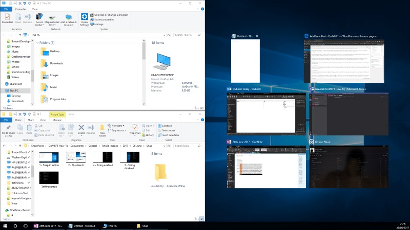 วิธีสแน็ปแอปไปที่หน้าจอใน Windows 10