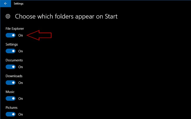 วิธีปรับแต่งทางลัดโฟลเดอร์ในเมนูเริ่มของ Windows 10
