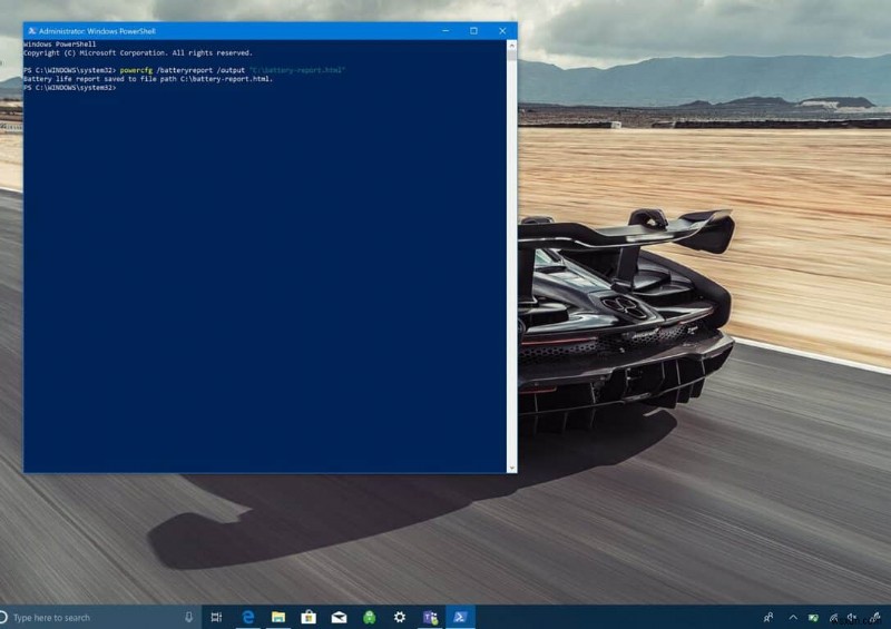 วิธีสร้างรายงานแบตเตอรี่ใน Windows 10