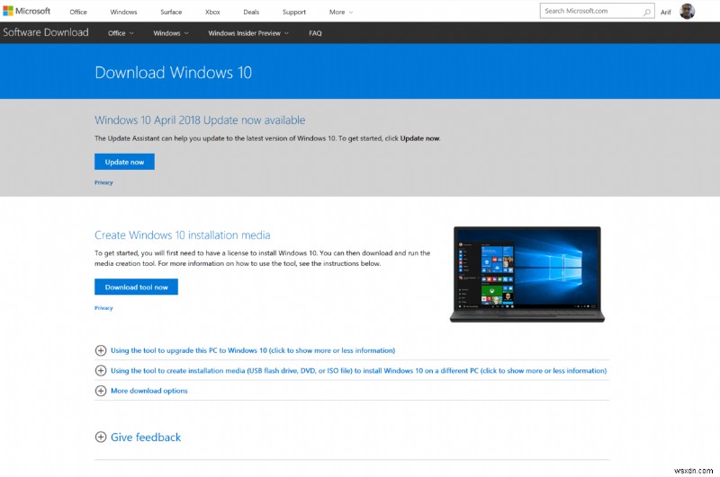 นี่คือวิธีการดาวน์โหลดการอัปเดต Windows 10 เดือนเมษายน 2018 ในขณะนี้